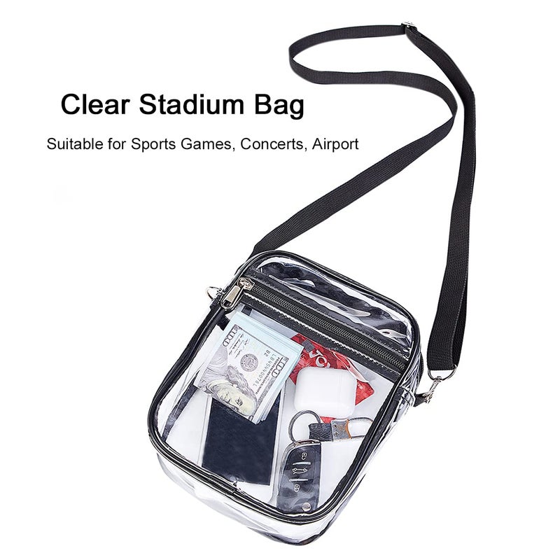COVAX Clear Crossbody Purse Bag, Clear Stadium Bag with Adjustable Shoulder Straps for Concerts, Sports - Image 5